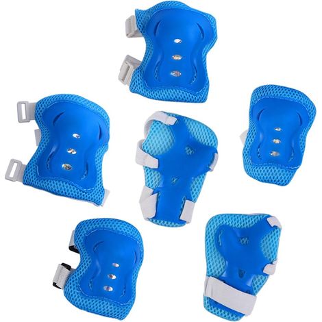 Ensemble de 6 protections (genouillères, coudières et protège-poignets) pour le cyclisme et le patinage à roulettes (1/5)