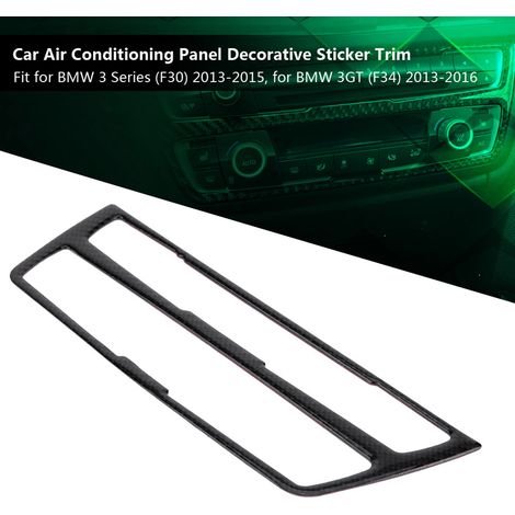 Zierleiste aus Kohlefaser für BMW F30 F34 Klimabedienteil, Innenraumschutzkleber, Armaturenbrettverkleidung, 1 Stück (1/5)