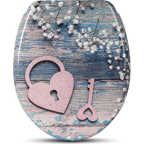 Woltu – Abattant WC japonais en duroplaste antibactérien – Softclose silencieux – Installation facile – Dispositif antidérapant