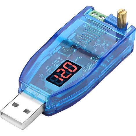 Connecteur DC USB Buck Boost Convertisseur régulateur de tension 5V vers 1,8V 3,3V 5V 9V 12V 24V ajustable Step Up Step Down module d'alimentation Max 3W alimentation USB avec voltmètre LED (1/5)