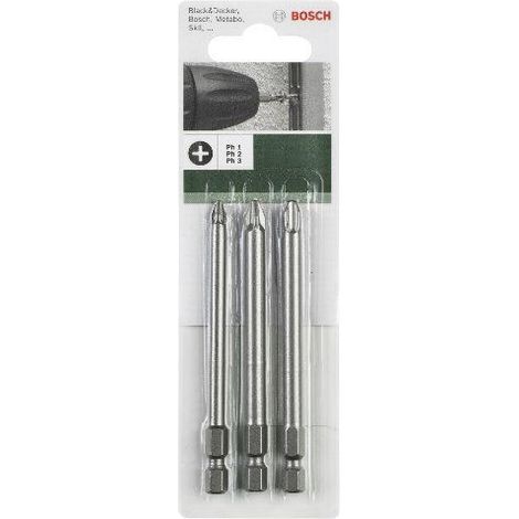 Bosch 2609255966 Lot d\'embouts de tournevis à double extrémité 89 mm Lot de 3 (1/2)