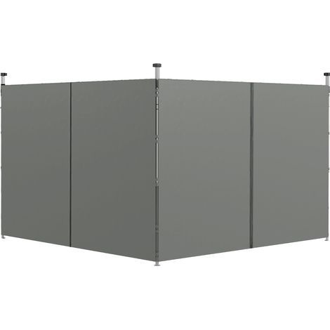 Pareti laterali di ricambio Barnum, pannelli laterali per gazebo 3 x 3 o 3 x 6 m, 2 pezzi, grigio scuro (1/5)