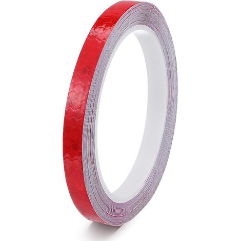 Selbstklebendes Reflektorband 2 Rollen 8 m Neonband Warnband Reflektoraufkleber Reflektierendes Band Stark reflektierendes Reflektorband für Rot