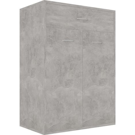 Armoire à chaussures Gris béton 60x35x84 (1/5)
