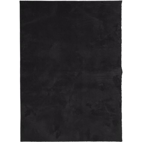 Tapis HUARTE à poils courts doux et lavable noir 200x280 (1/5)