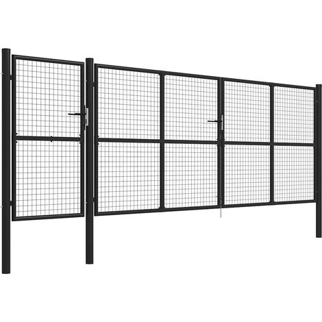 Maison Exclusive - Gartentor Stahl 500×150 cm Anthrazit