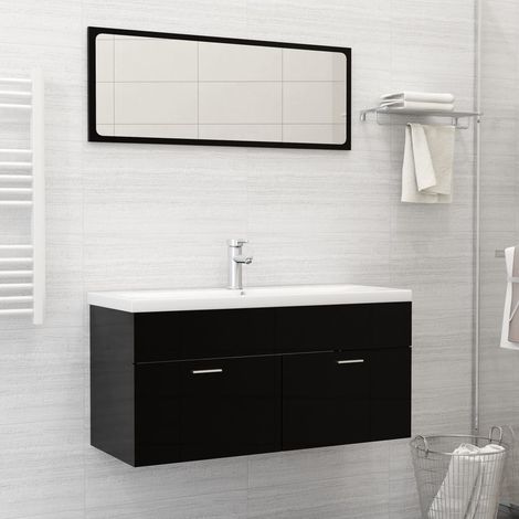 vidaXL Lavabo da Incasso con Rubinetto 101x39x18 cm in Ceramica Bianco