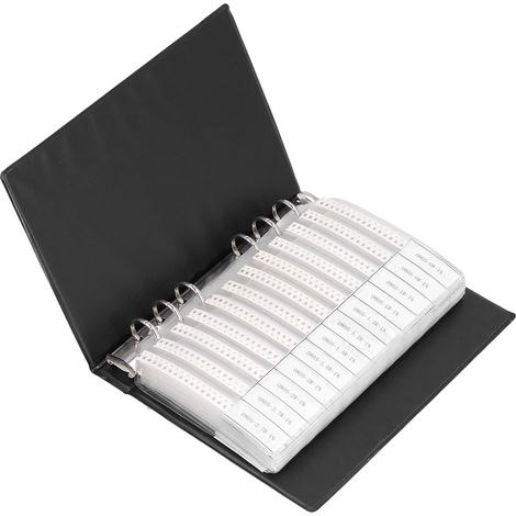 Carnet d'échantillons capacitifs portable, kit assorti céramique 92 types 0805 pour plaques d'essai. (1/5)