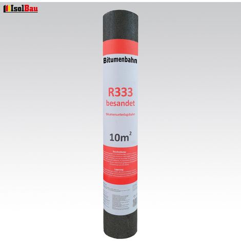 Dachpappe R333 Besandet 10m² Bitumenbahn Bitumen-Dachbahn Markenware (1/3)