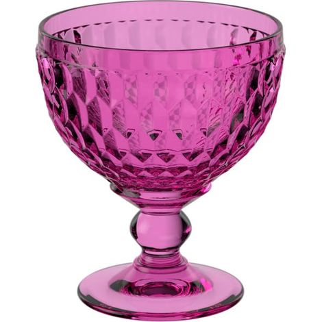 coupe à champagne/coupe à dessert, 250 ml, coupe en cristallin pour le champagne et les gourmandises, résistant au lave-vaisselle, rose (1/5)