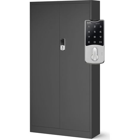 Armoire en acier verrouillable à combinaison modèle DANIEL, 900 x 1850 x 400 mm, anthracite