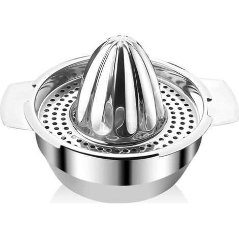 Presse Agrumes 300ml, Presse Agrumes Manuel Inox 201 Lavable Lave-Vaisselle, Presse Citron Rotation Presse Facile à Nettoyer pour Presser Citrons, Oranges, Verts ou Citrons Verts (1/5)