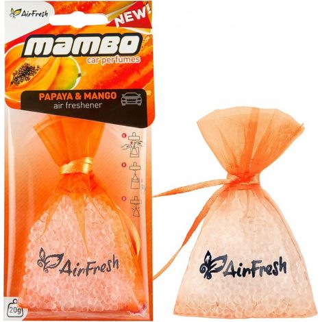 Sacchetto deodorante per auto Mambo Papaya Mango con granuli (1/3)