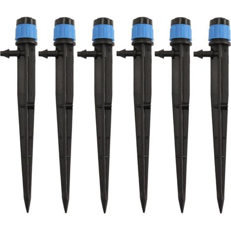 50 Stück Mikro-Wasserdurchflusssprinkler, T-Audace 360-Grad-8-Spitzen-Wasserdurchflussstrahler für 1/4" (4-7 mm) Rohr, für Garten-Wasserdurchflusssystem, (1/4)