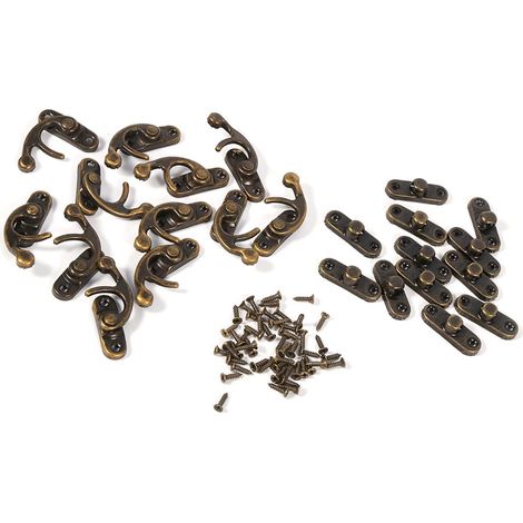 Serrure ancienne en métal, avec boucle incurvée, pour boîte à (1/5)
