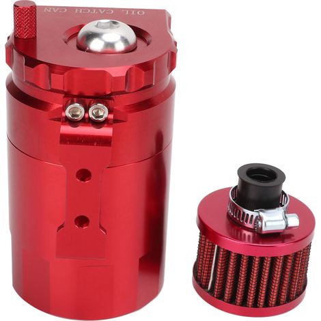 Séparateur d'huile avec filtre de reniflard pour Ford Raptor Expedition, réservoir de décantation rouge, kit de remplacement moteur, accessoire performance, purgeur d'air et huile. (1/5)