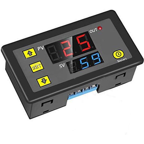 Relaismodul-Zeitschaltuhr mit digitaler Anzeige und Spannungsprüfer 110–220 V zur Steuerung (1/5)
