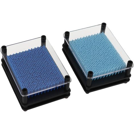 Lot de 2 pins 3D décoratifs, avec cadre robuste et original, de couleur bleue, parfaits pour décorer un bureau ou une maison. Idée cadeau. (1/5)