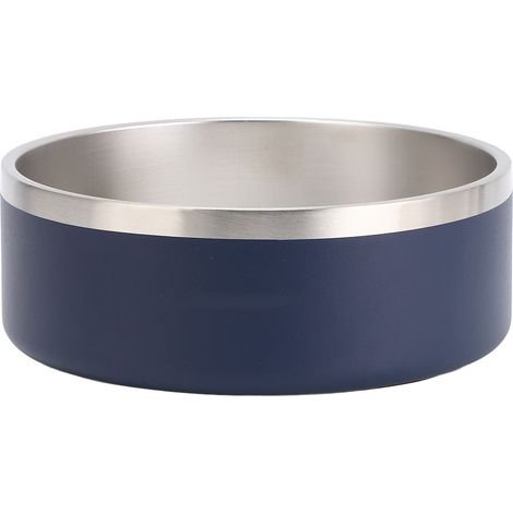 Pet Bowl 304 Thickened Stainless Steel Anti Slip Bottom Large Capacity Cat Dog Food Bowl Feeding Bowl for Home Indoor Blue Small Size (1/5)