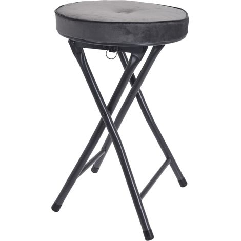 Velveto Klapphocker mit weichem Sitz, grau (1/5)