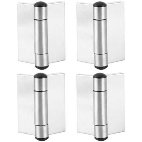 Lot de 4 charnières à ressort en acier inoxydable – Ferrure à fermeture automatique pour placards, armoires et meubles (1/5)