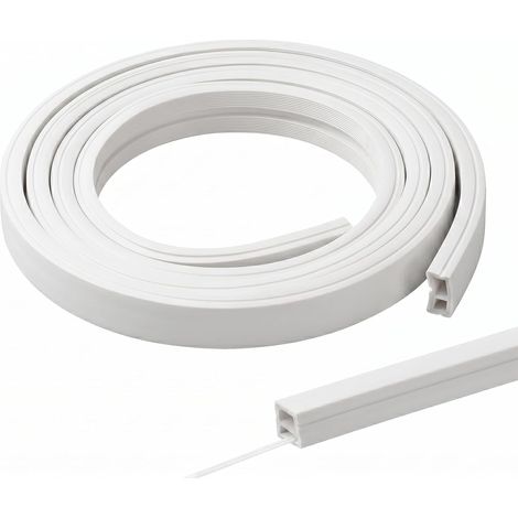 Profilé LED en silicone blanc 6 m, canal diffuseur LED flexible 12 x 12 mm avec embouts et clips de montage, bande LED étanche pour mur, plafond, panneau acoustique, répartition uniforme de la (1/5)