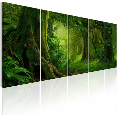 Tableau jungle tropicale - 225 x 90 cm (1/4)