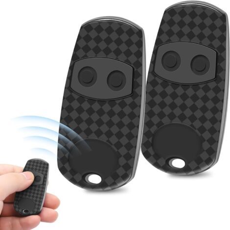 Télécommande de porte, 2 pièces, 433,92 MHz, télécommande pour télécommande de portes Top 432, Top 432 EE, Top 432 NA, 2 canaux, noir (1/5)