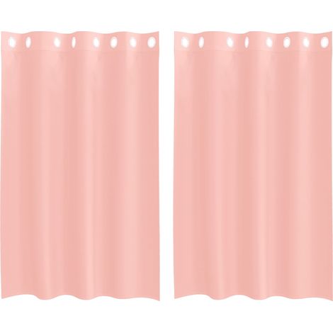 Maison Exclusive - Voile Vorhänge mit Ösen 2 Stk. Rosa 140x175 cm