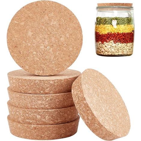 Bouchons en liège de 2 cm d'épaisseur, capsules de bouteille, bouchons de vin, bouchons pour bocaux en bois (cuisine, cadeaux de mariage, conservation).-AquaForge (1/5)