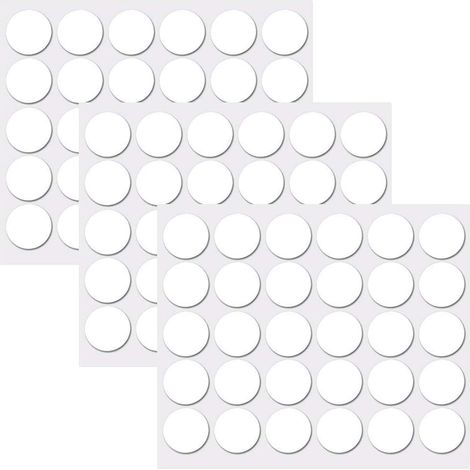 162 Pièces Cache Vis,Cache Vis Blanc,Cache Vis Adhesif,Cache Trou Blanc,Cache Trou,Vis Trou Autocollants,Cache Trou Meuble,pour Armoires,Tiroir,Table,Diamètre 21mm (1/5)