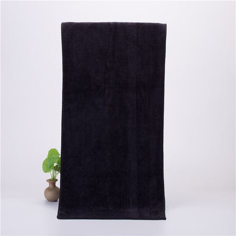 Chiffon de nettoyage en microfibre, non abrasif, réutilisable et lavable, 25x25cm avec crochet, noir, lot de 2. (1/5)