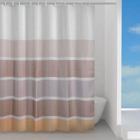 Rideau de Douche Plage 180 X 200 Beige/Marron