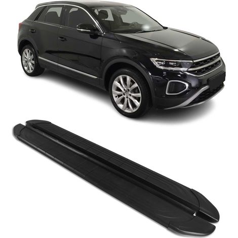 Marchepieds Latéraux Pédale pour Volkswagen T-Roc 2017-2025 Alu Noir 2 pièces (1/5)