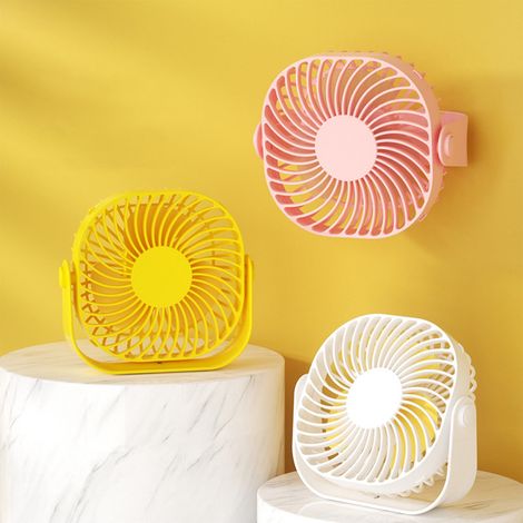 Ventilateur USB De Bureau - Réglable 360° - Rechargeable Par Port USB - Silencieux - Pour Étudiants Et Bureau - 1 Pièce (1/5)
