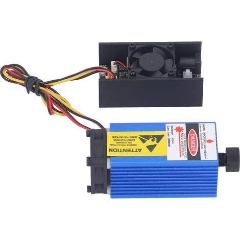 Module Gravure Laser 12V 10W Bleu Réglable, Tête de Marquage Précise avec Mise au Point, Compatible Machine 3018 (1/5)