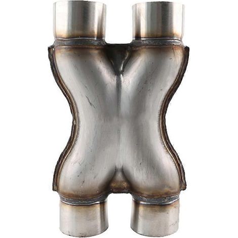 Silencieux d'échappement Crossover X Pipe avec DB Killer, réducteur de bruit, silencieux sport, diamètre 2.25"/2.5"/3.0 pouces - compatible moto et auto. (1/4)