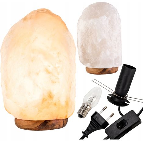 WEISSE Salzlampe - natürliches Himalaya-Salz 5-7 kg - Ionisator