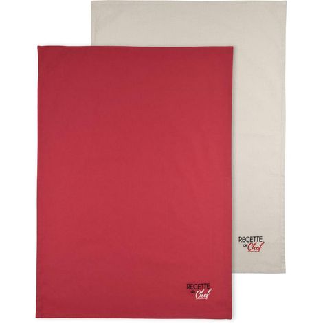 DUO Küchentücher 50x70 hellrot