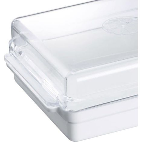 Westmark - 208822E3 - 2 Beurriers de Refrigerateur, Plastique, Traditionell, Blanc/Transparent, (1/4)