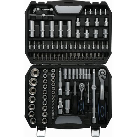108pcs Kit cliquet douilles à cliquet pour entretien auto réparation voitures camionnettes camions caravanes bateaux (1/5)