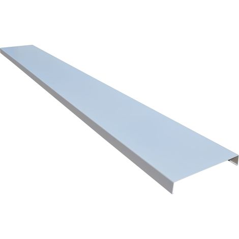 Couvertine aluminium extrudé plat à coller 2,5mm 27x210cm blanc 9016 lisse (1/4)