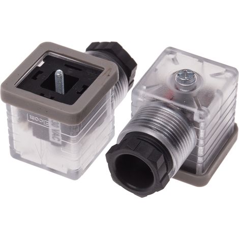 Connecteur pour électrovanne, Femelle, 2P+E, Montage sur câble 10A, 250 V c.a., PG11 ( Prix pour Paquet de 5 )