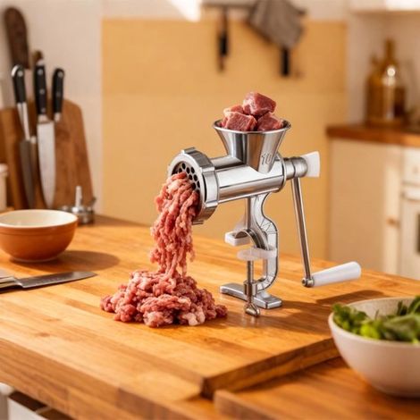 Hachoir à viande manuel, poussoir à saucisses, outil de cuisine multifonctionnel à manivelle (1/5)
