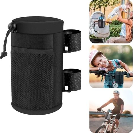 Fahrrad-Trinkflaschenhalter aus Oxford-Gewebe, schraubenloser, wasserdichter Fahrrad-Trinkflaschenhalter, Kinderwagen-Getränkehalter mit Aufbewahrungstasche für Mountainbikes, Fahrräder, Kinderwagen,