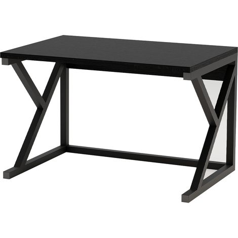 Scaffale da Scrivania Multiuso 2 Ripiani 54x35x35 cm per Stampante Ufficio in MDF Nero