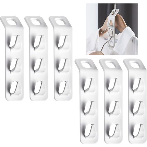 Set mit 6 Verbindungshaken für stapelbare Kleiderbügel – Kleiderorganizer – Platzsparendes Kleiderbügelzubehör (1/5)