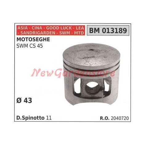 Pistone per motosega SWM CS 45 Ø 43mm CINA 013189