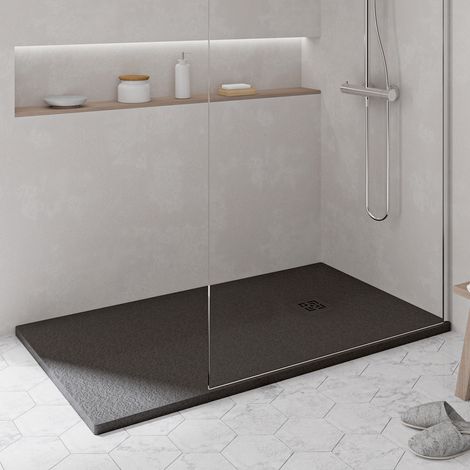 KOES - Piatto Doccia in Resina Serie NILO – 80x200 – Grigio quarzo RAL 7039 (1/5)
