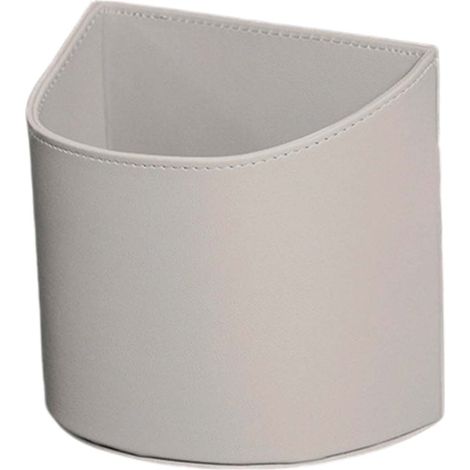 Vano portaoggetti in pelle per portiera auto con portabicchieri e cestino, vano portaoggetti laterale multifunzionale, adatto per accessori interni auto.